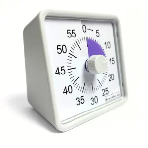 Lydløs Timer Nedtællingsur - Hvid