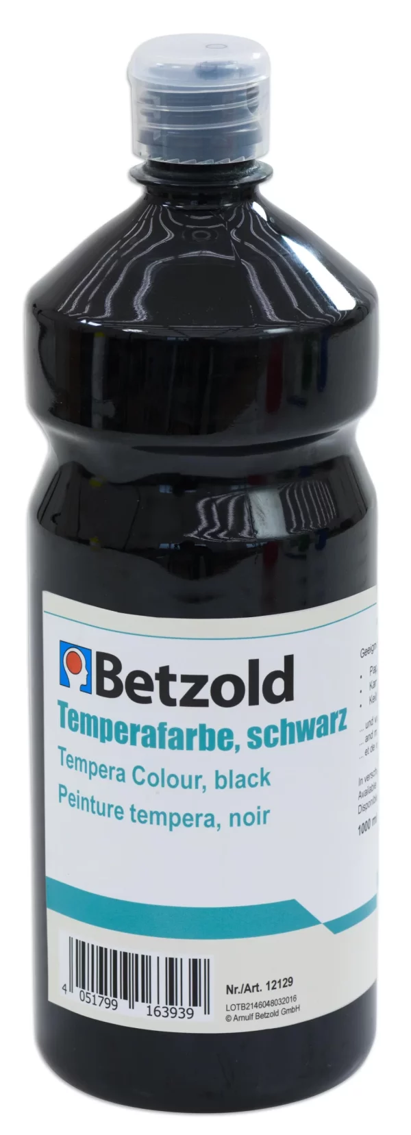 Tempera Skolemaling, 1000 ml, Sort