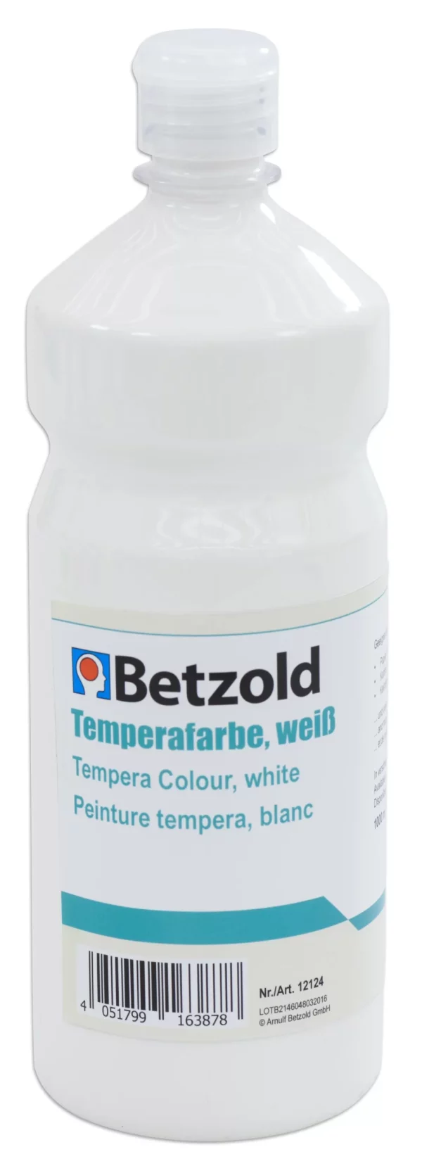 Tempera Skolemaling, 1000 ml, Hvid